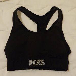 Pink sports bra